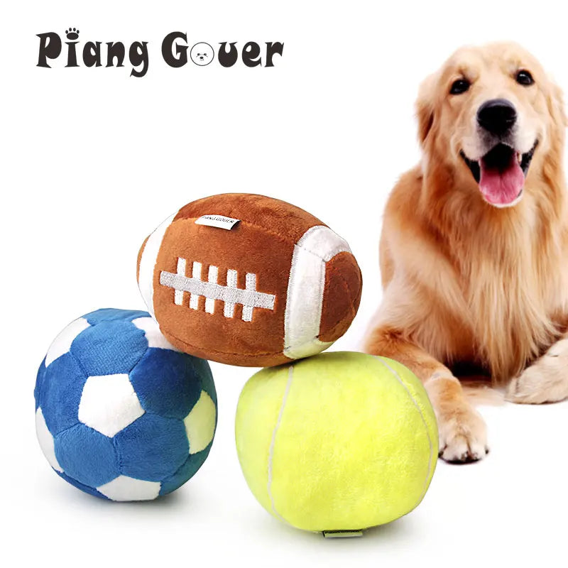 Football Dog Toy Play Puppy Tennis Pet Toy Soft Rugby Interactive Ball Toys For Cat