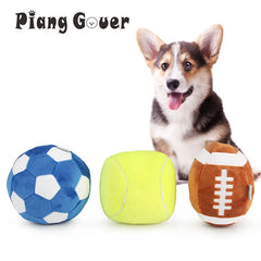 Football Dog Toy Play Puppy Tennis Pet Toy Soft Rugby Interactive Ball Toys For Cat