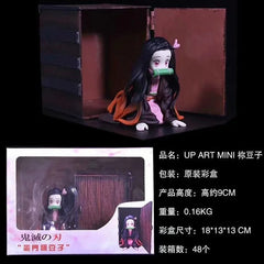 Kimetsu No Yaiba Twelve Ghost Moon String Column GK Black Dead MOU Fall Ji Jifu Taro Garage Kits Model Furnishing Articles