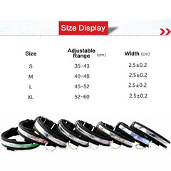 Engraved ID LED Dog Collar Luminous USB Custom Dog Tag Personalized Nylon Pet Dog Collar Led USB Light Night Safety Collar Perro