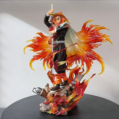 Flame Pillar Rengoku Kyoujurou Demon Slayer Cartoon Surrounding Anime Gk Handmade Desktop Collection Ornament Statue Boy Gift