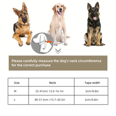 PVC Waterproof Dog Collar for Large Medium and Small Dogs, Pet Training, Walking, German Shepherd, Malinois, New