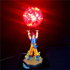 Dragon Ball Lamp Son Goku Figures Figurine DBZ Strength Bombs DIY Table LED Night Light Bedroom Decorative Collection Toys
