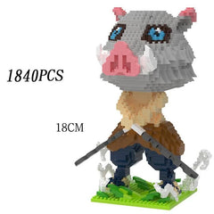 Hot Anime Demon Slayer Building Blocks Kimetsu No Yaiba Kamado Tanjirou Nezuko Zenitsu Kyoujurou Blocks Toys Kids Gifts