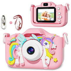Kdis Camera Toys 1080P HD 2inch Screen Cat Mini Digital Camera for Girls Boys Children Chirtmas Birthday Gift Toys