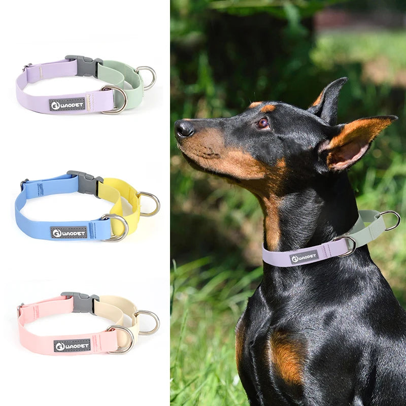 PVC Waterproof Dog Collar for Large Medium and Small Dogs, Pet Training, Walking, German Shepherd, Malinois, New