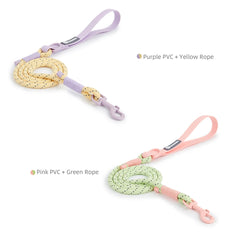 Pet Supplies Dog Collar For Small and Medium Dog Walking Sugar Color Series Cute style PVC Webbing Collar Leashes Set 2024 New