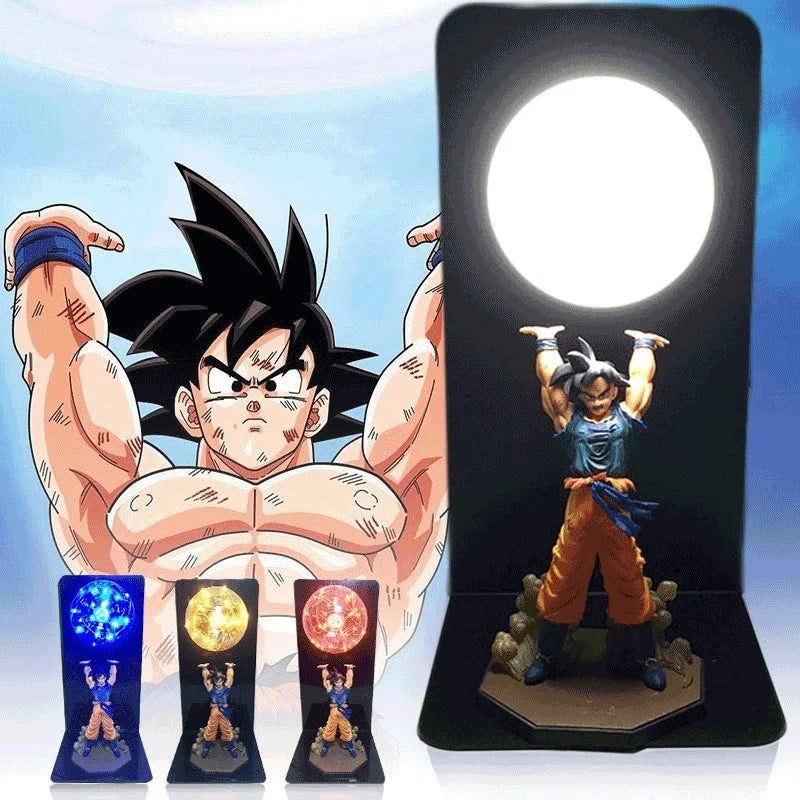 Dragon Ball Lamp Son Goku Figures Figurine DBZ Strength Bombs DIY Table LED Night Light Bedroom Decorative Collection Toys
