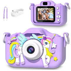 Kdis Camera Toys 1080P HD 2inch Screen Cat Mini Digital Camera for Girls Boys Children Chirtmas Birthday Gift Toys