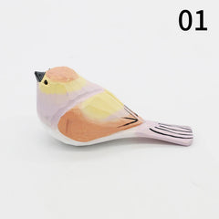 Nordic Wooden Bird Statue Ornaments Decorative Figurine Art Craft Sculpture Miniature Animals Home Decoration Children Gifts