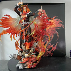 Flame Pillar Rengoku Kyoujurou Demon Slayer Cartoon Surrounding Anime Gk Handmade Desktop Collection Ornament Statue Boy Gift